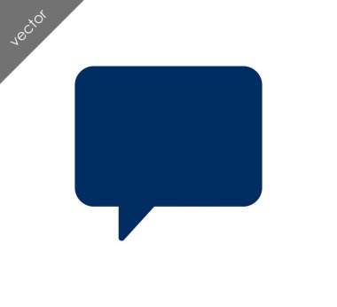 Konuşma balonu düz simgesinin 