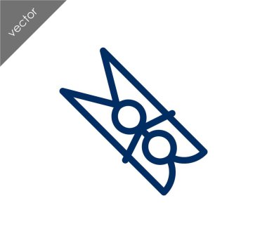 Clothespin düz simgesi