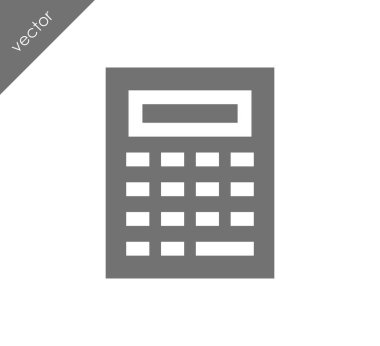 Hesap Makinesi Düz Simgesi