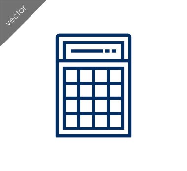 Hesap Makinesi Düz Simgesi