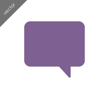 Konuşma balonu düz simgesinin 