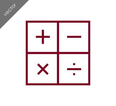 Hesap Makinesi Düz Simgesi