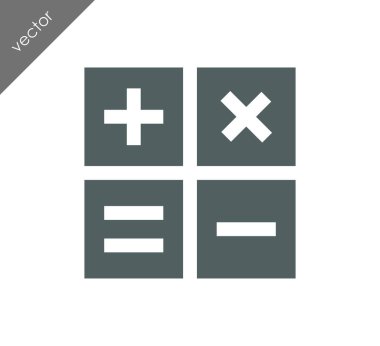 Hesap Makinesi Düz Simgesi