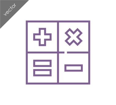 Hesap Makinesi Düz Simgesi