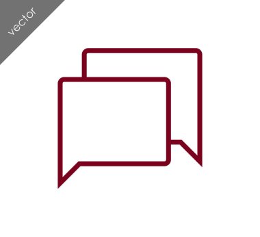 Görüşme düz simgesi