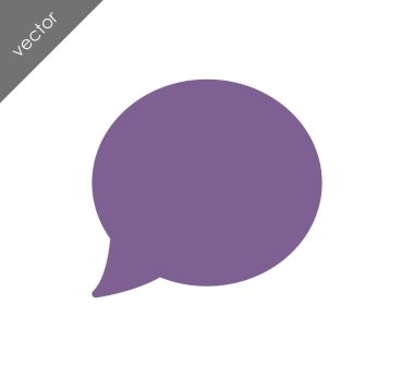 Konuşma balonu düz simgesinin 