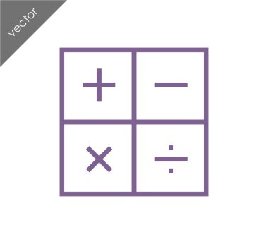 Hesap Makinesi Düz Simgesi