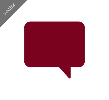 Konuşma balonu düz simgesinin 