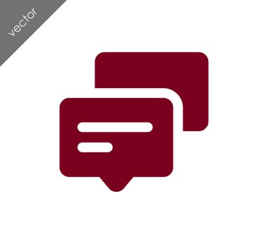 Konuşma kabarcıklar düz simgesini 