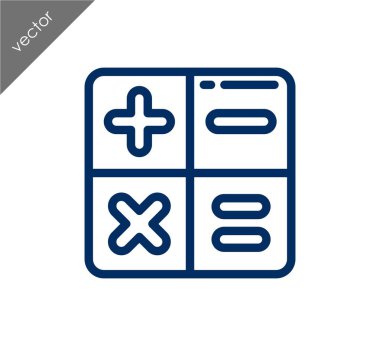 Hesap Makinesi Düz Simgesi