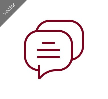 Konuşma kabarcıklar düz simgesini 