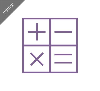 Hesap Makinesi Düz Simgesi