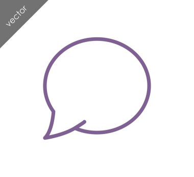 Konuşma balonu düz simgesinin 