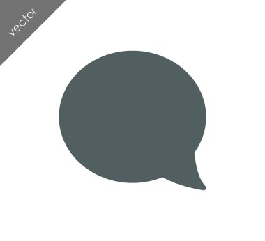 Konuşma balonu düz simgesinin 