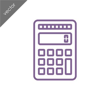 Hesap Makinesi Düz Simgesi