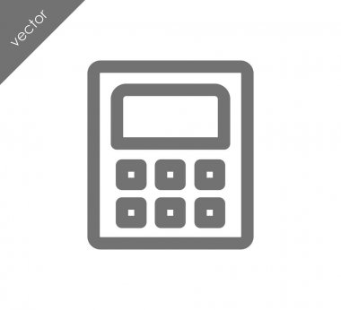 Hesap Makinesi Düz Simgesi