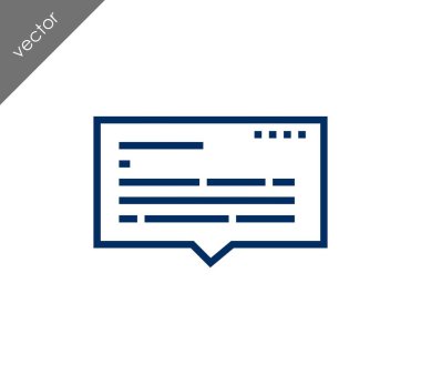 Konuşma kabarcıklar düz simgesini 