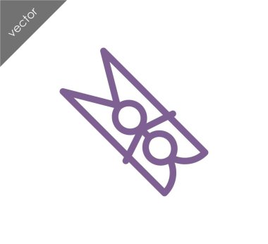 Clothespin düz simgesi