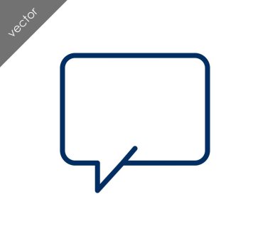 Konuşma balonu düz simgesinin 