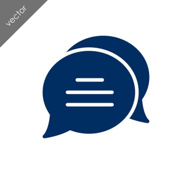 Konuşma kabarcıklar düz simgesini 