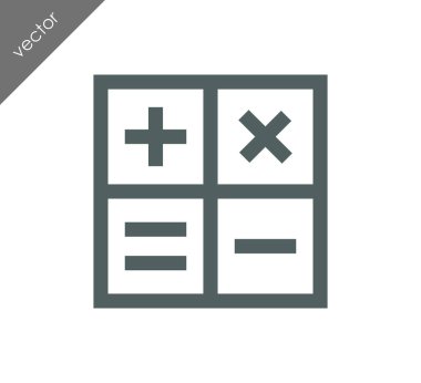 Hesap Makinesi Düz Simgesi