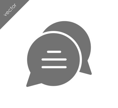 Konuşma kabarcıklar düz simgesini 