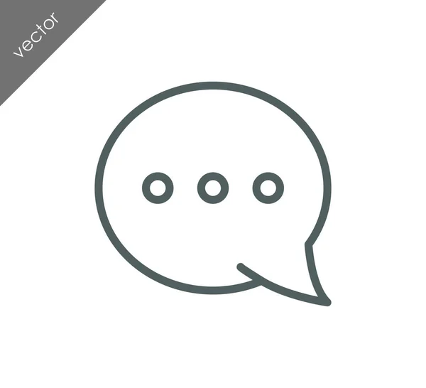 Meer te zeggen chat-pictogram — Stockvector