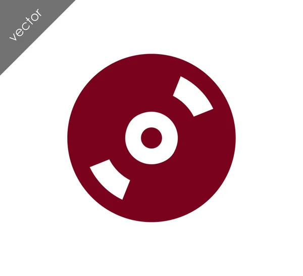Platte cd-pictogram — Stockvector