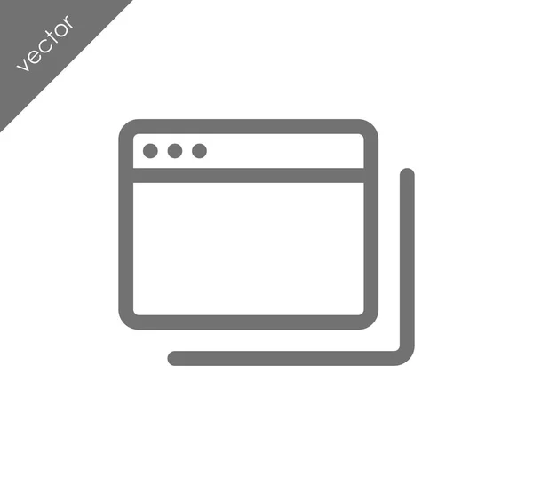 Webbläsarens enkel ikon — Stock vektor