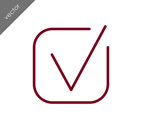 Marca de verificación icono — Vector de stock