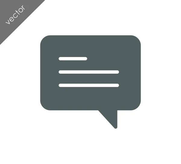 Szöveg szövegbuborék-ikon — Stock Vector
