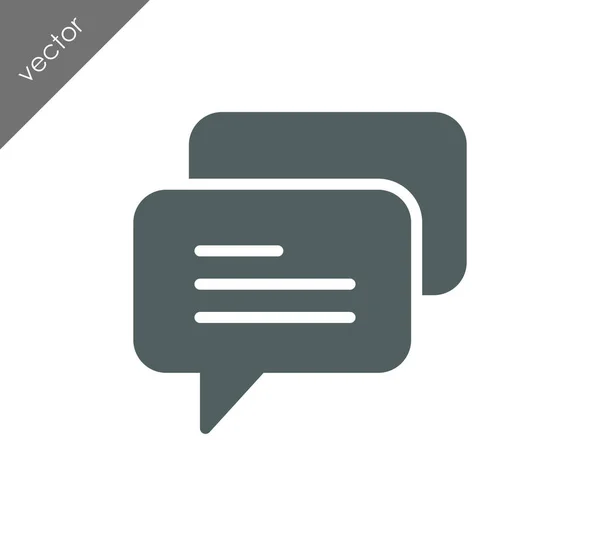 Speech bubbles flat ikonen — Stock vektor