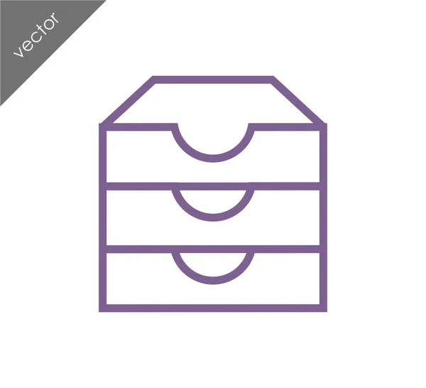 Archiv box ikona — Stockový vektor
