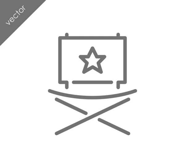 Icono de silla, ilustración — Vector de stock