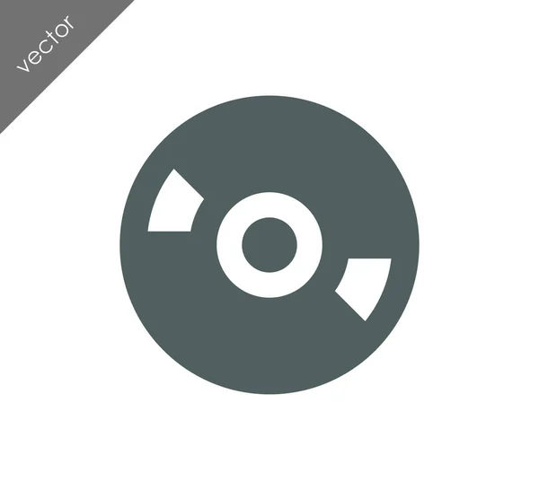 Platte cd-pictogram — Stockvector