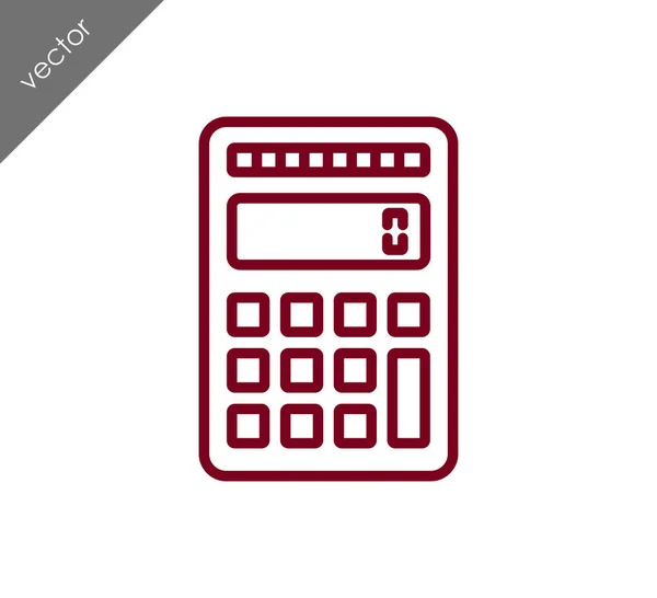 Ícone plano da calculadora —  Vetores de Stock