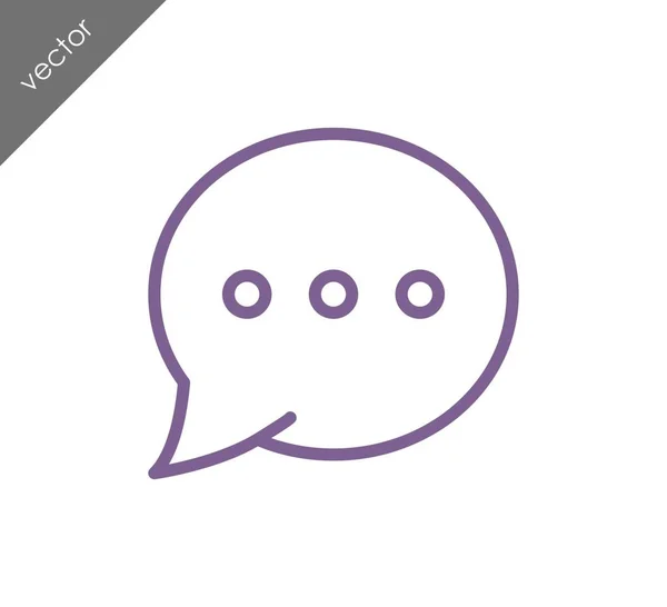 Meer te zeggen chat-pictogram — Stockvector