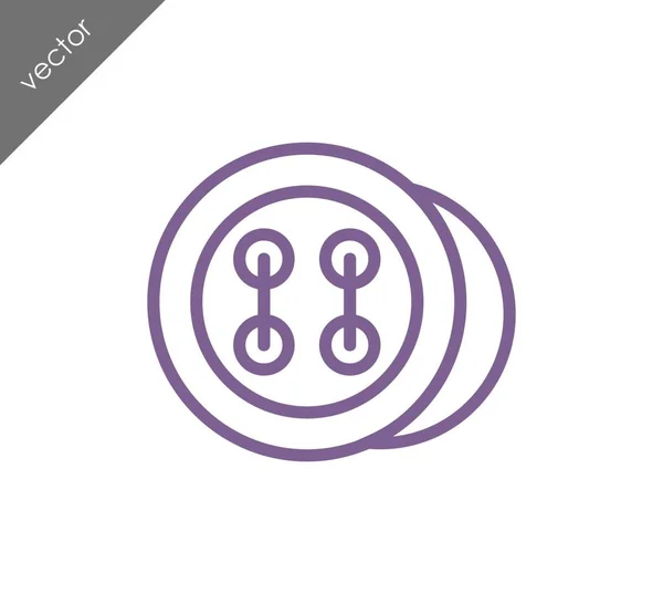 Icono de botón de tela — Vector de stock