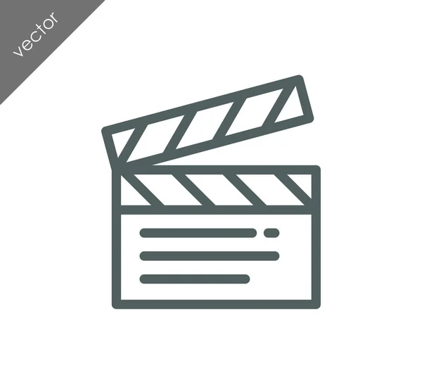 Clapboard icona semplice — Vettoriale Stock