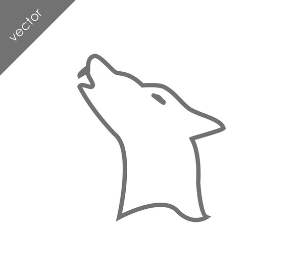 Ícone focinho lobo —  Vetores de Stock