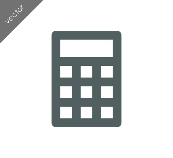 Calculadora Icono plano — Vector de stock