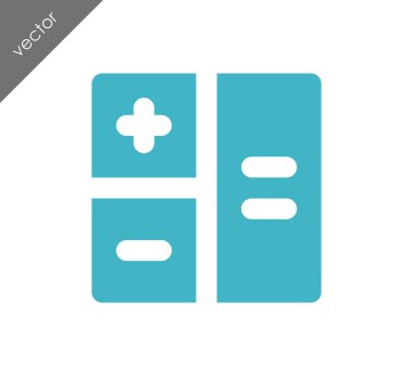 Hesap Makinesi Düz Simgesi