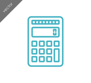 Hesap Makinesi Düz Simgesi