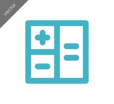 Hesap Makinesi Düz Simgesi