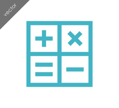 Hesap Makinesi Düz Simgesi