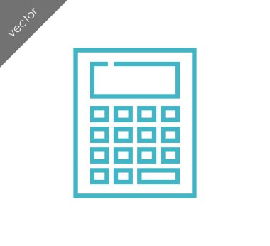 Hesap Makinesi Düz Simgesi