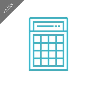 Hesap Makinesi Düz Simgesi