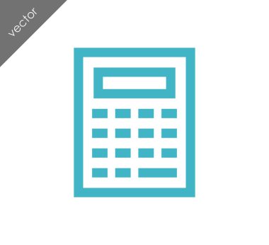 Hesap Makinesi Düz Simgesi