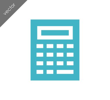 Hesap Makinesi Düz Simgesi