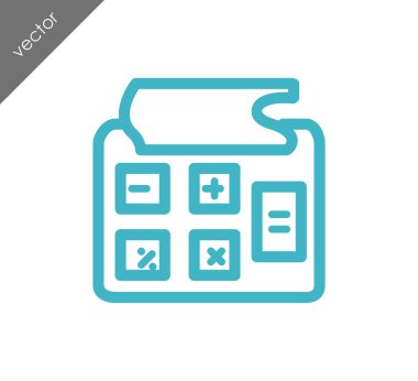 Hesap Makinesi Düz Simgesi